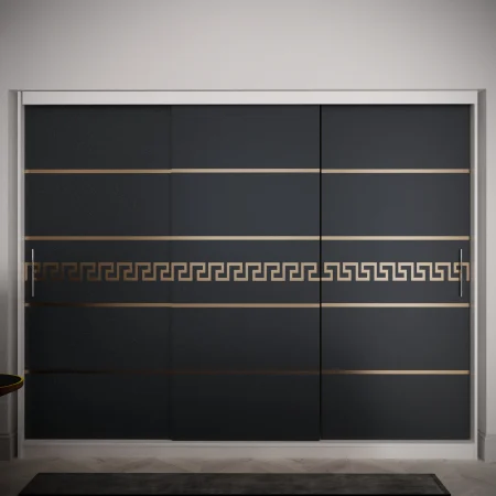 Mobilier Dormitor - Dulap Venus Gold Alb&Antracit 230*200