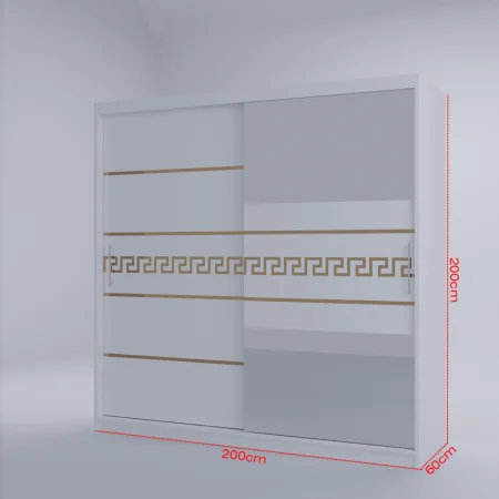 Dulap Venus Gold cu Oglinda Alb 200*200 [3]