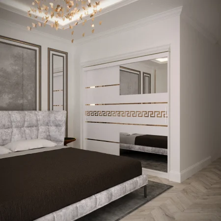 Dulap Venus Gold cu Oglinda Alb 200*200 [1]