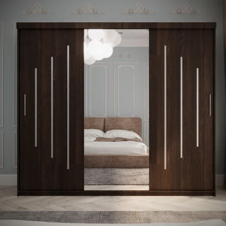 Mobilier Dormitor - Dulap Venus Space 230*200 Cu Oglinda Wenge