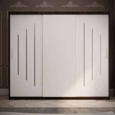 Mobilier Dormitor - Dulap Venus Space 230*200 Wenge&Alb