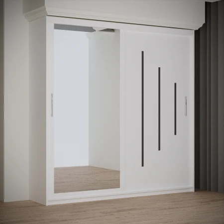 Dulap Venus Space cu Oglinda 200*200 Alb [1]