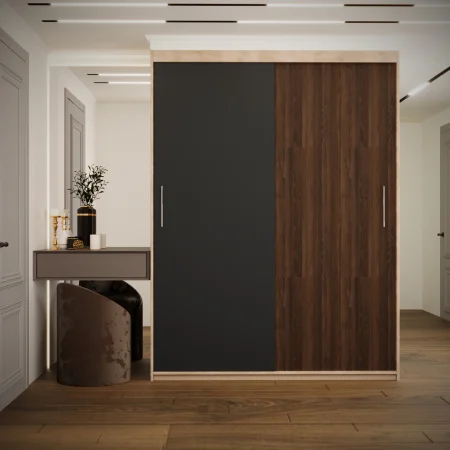 Mobilier Dormitor - Dulap Venus  Wenge&Gri&Sonoma