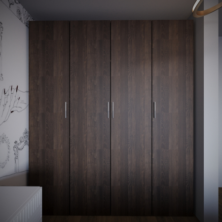 Mobilier Dormitor - Dulap Rio 4 Usi Wenge