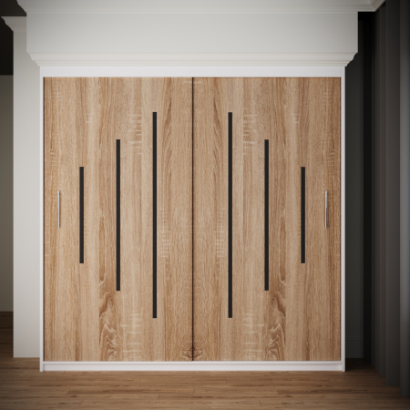 Mobilier Dormitor - Dulap Venus Space Alb&Sonoma 200*200,