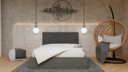 Mobilier Dormitor - Pat Lotus Tapitat 160x200