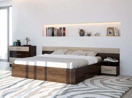 Mobilier Dormitor - Set Dormitor Lesi Sonoma&wenge