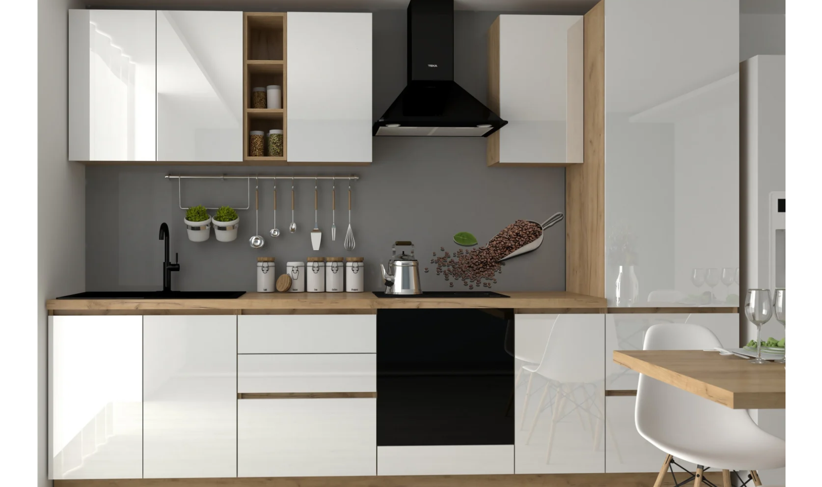 Bucatarie Chelsea 3m Stejar