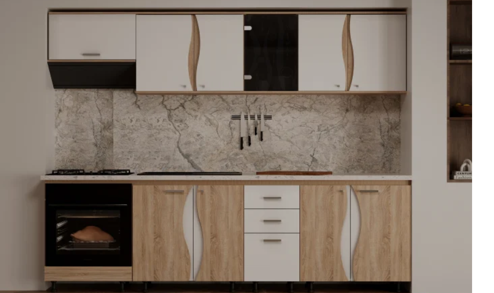 Bucatarie CIP3S-C2 Sonoma Alb