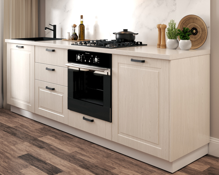 Bucatarie ATHENA 2.44 MDF, 244x223x60cm, lemn alb [18]