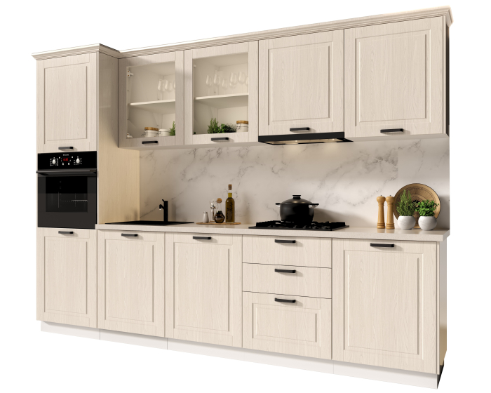 Bucatarie ATHENA 3.03 MDF 303x223x60cm lemn alb [13]