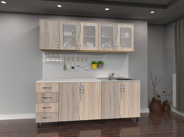 Bucatarie CIP S 2m, Sonoma + Trufe [1]