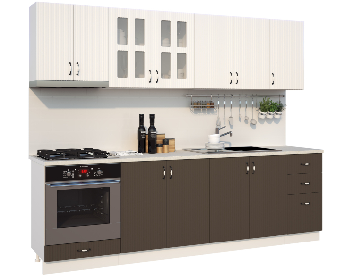 BUCATARIE CORA RIFLAJ MDF 2,6M [3]