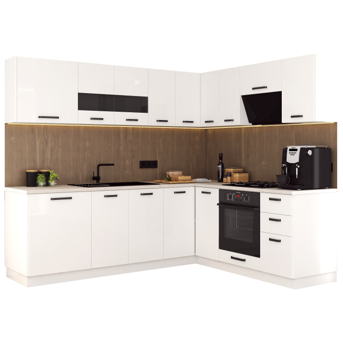 Bucatarie Daria colt V2, Alb lucios [7]