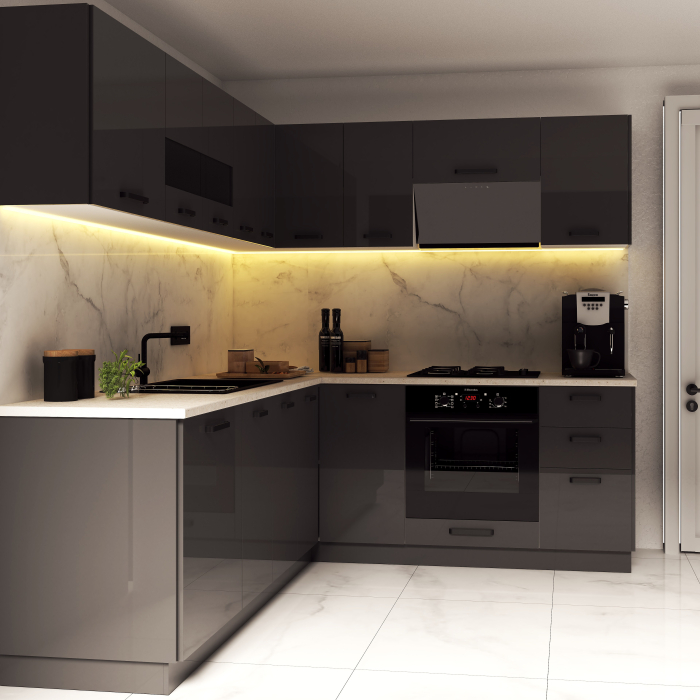 Bucatarie Daria colt V2, Antracit [5]