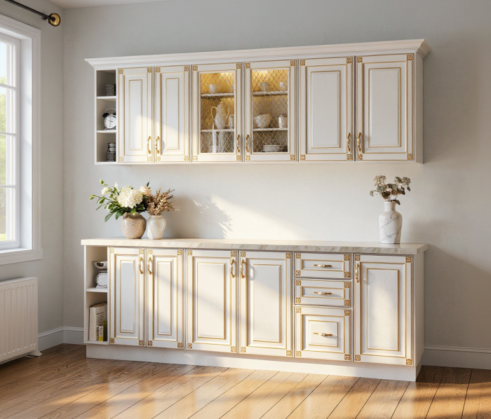 Bucatarie Imperia Ms Alb MDF 2.4m [4]