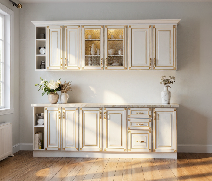 Bucatarie Imperia Ms Alb MDF 2.4m [2]