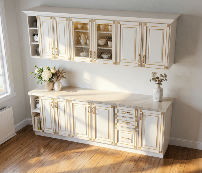 Bucatarie Imperia Ms Alb MDF 2.4m [5]