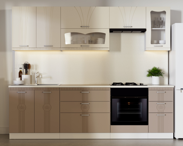 Bucatarie Palermo RO Crem Cappuccino 2.62 m [3]