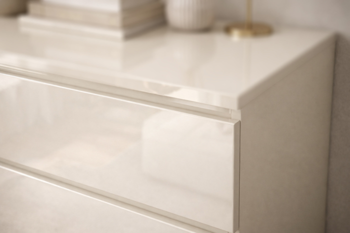 Comoda Aria  3 Sertare Alb 70x40x77 cm [3]