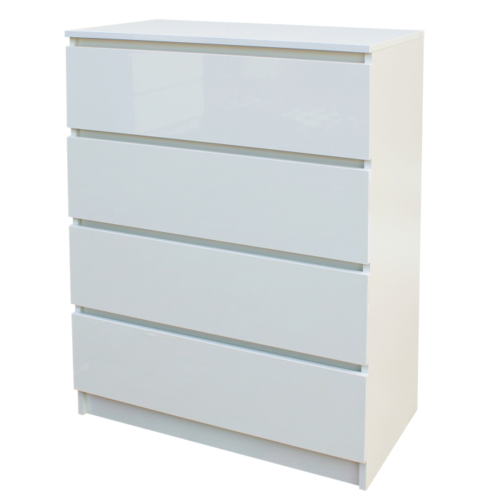 Comoda Aria 4 Sertare Alb 70x40x96 cm [9]