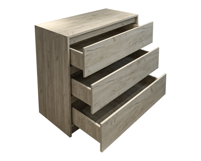 Comoda MP5 3S, 90x44x80 cm, Stejar k002 [6]