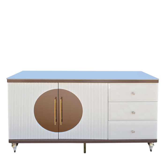 Comoda Nova MDF Alb 160x40x90cm [5]