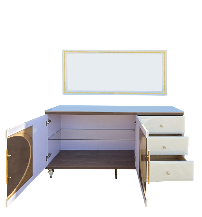 Comoda Nova MDF Alb 160x40x90cm [4]
