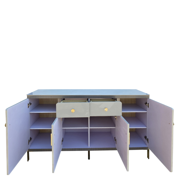Comoda Royal MDF Gri deschis, 160x40x90cm [4]