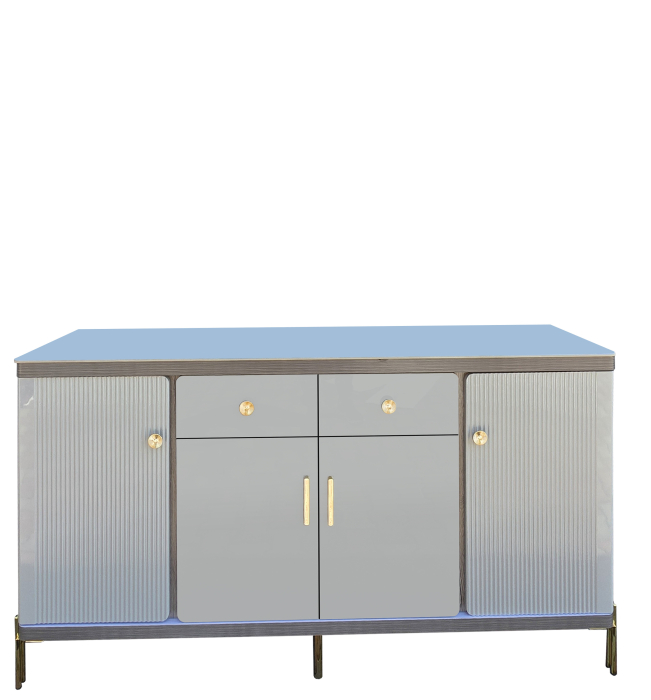 Comoda Royal MDF Gri deschis, 160x40x90cm [3]