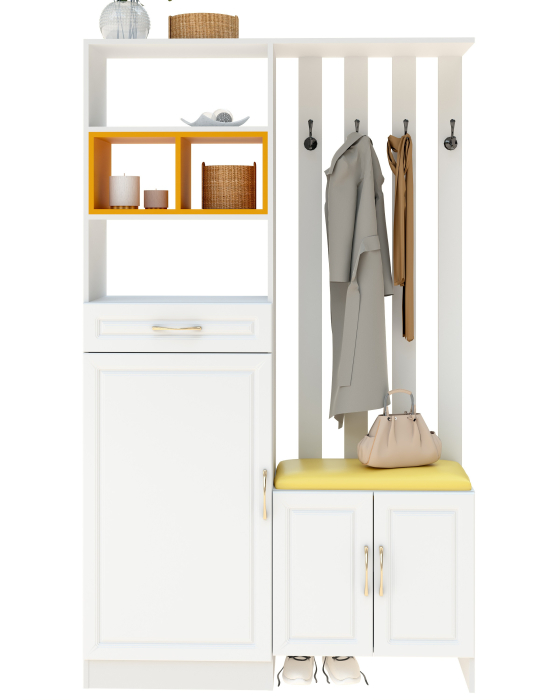 Cuier Elite Alb Galben 120x30x200 cm [8]