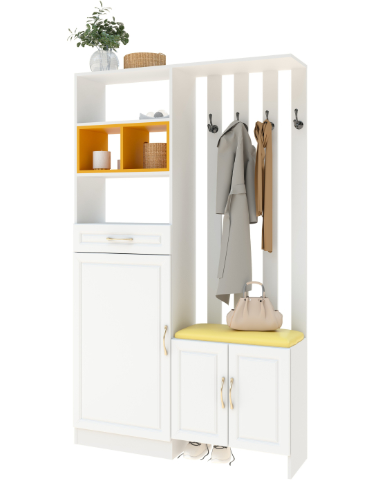 Cuier Elite Alb Galben 120x30x200 cm [10]