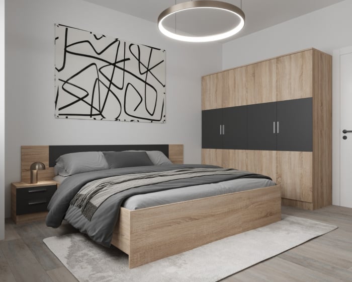 Dormitor Betty Sonoma+Grafit [1]