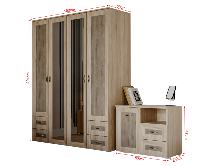 Dormitor Palermo Sonoma+Trufe [8]