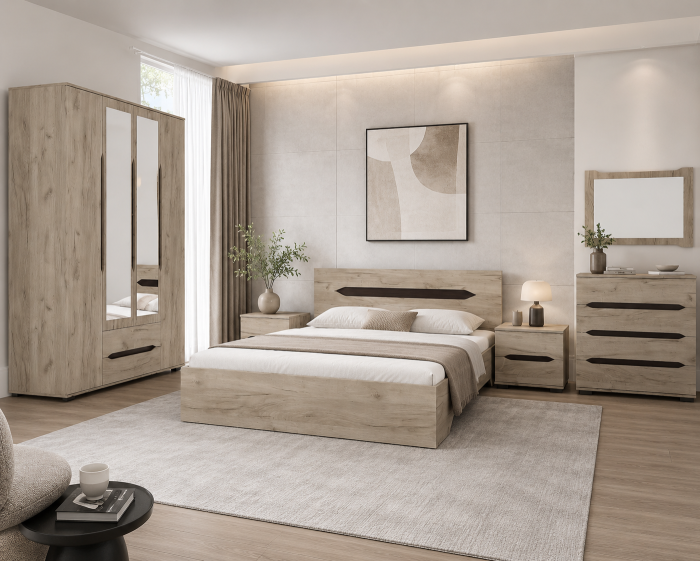 Dormitor Valencia Dulap 4 Usi Stejar K002 [2]