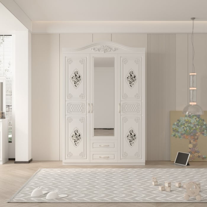 Dormitor ZQB-811, 3 USI, Alb [6]