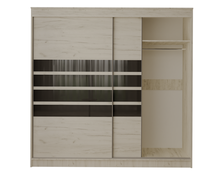 Dressing 2 Usi Luca, 200x60x200 cm, Stejar K001 [6]