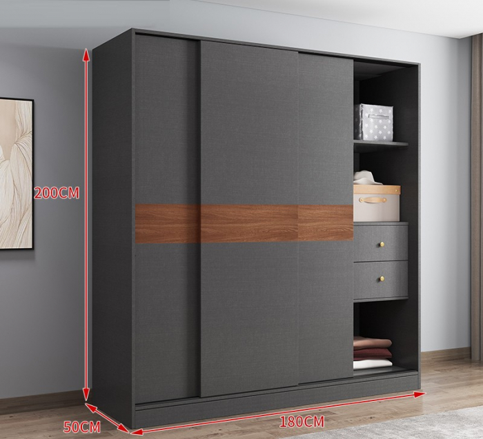 Dressing BD12 Grey, 180x50x200cm [1]