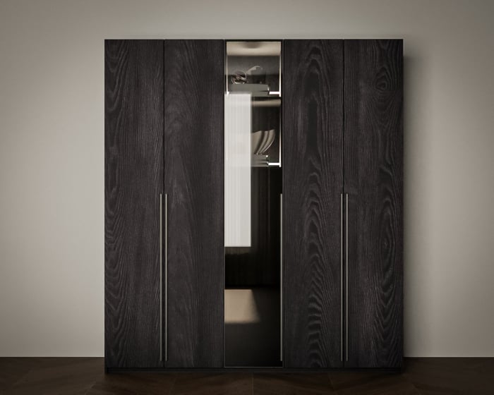 DRESSING DALLAS NEGRU 180x60x200cm, LED [2]