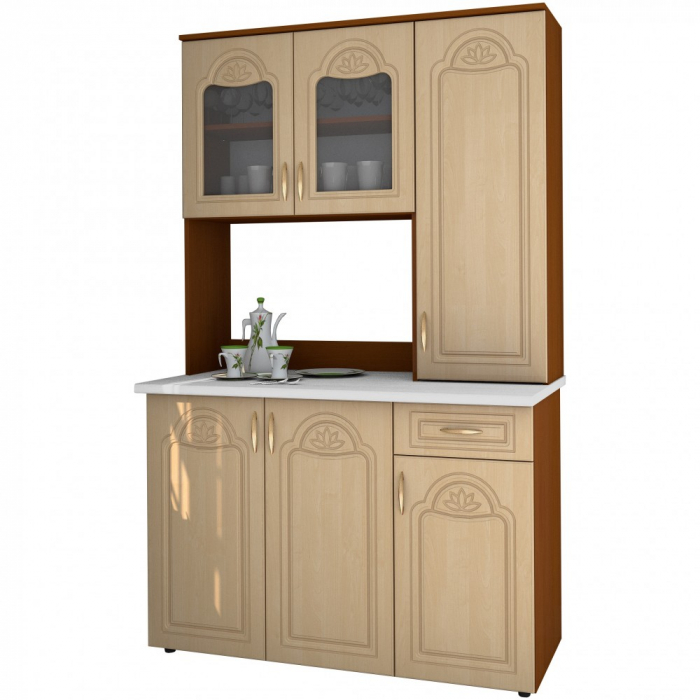 Dulap 120 UK MDF, 121x33/60x197 cm, Cires/Mesteacan [2]