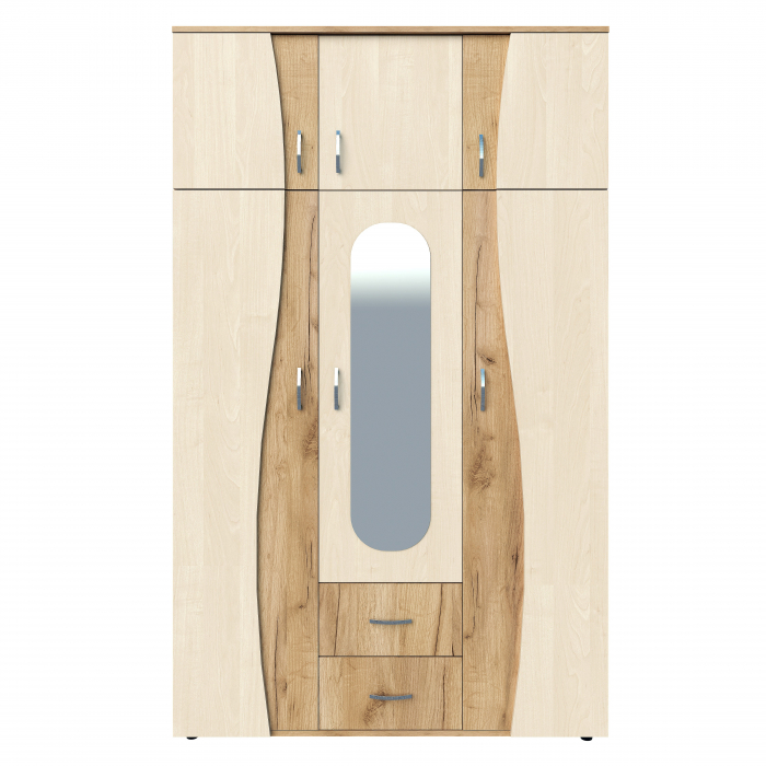 Dulap 3U S, 120x50x198 cm, K003+Mesteacan [3]