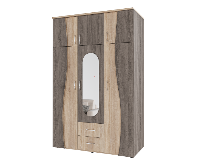 Dulap 3U S 120x50x198cm Sonoma+Truffe [6]