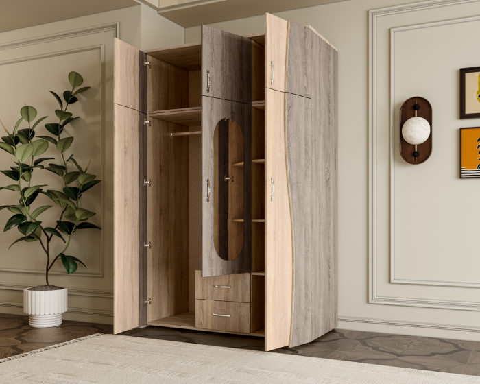 Dulap 3U S 120x50x198cm Sonoma+Truffe [3]
