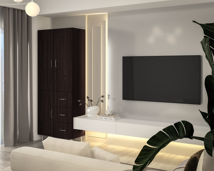 Dulap 3Usi -3S , 70x35x180 cm, Wenge [4]