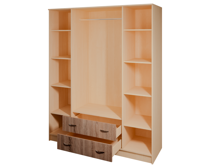 Dulap Garmonia 4U, 160x50x200 cm, Sonoma/Trufe [6]
