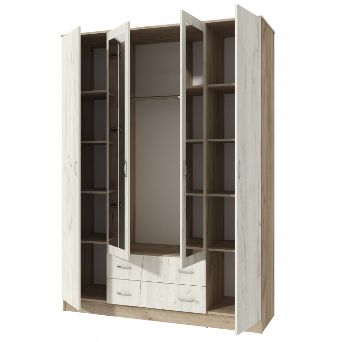 Dulap Garmonia 4U, 160x52x200 cm, Stejar k001+k002 [5]