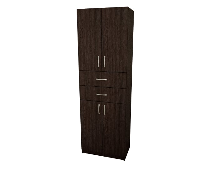 Dulap wenge pentru dormitor KSC-11 Ro, 60x37x196 cm cu 2 sertare [7]
