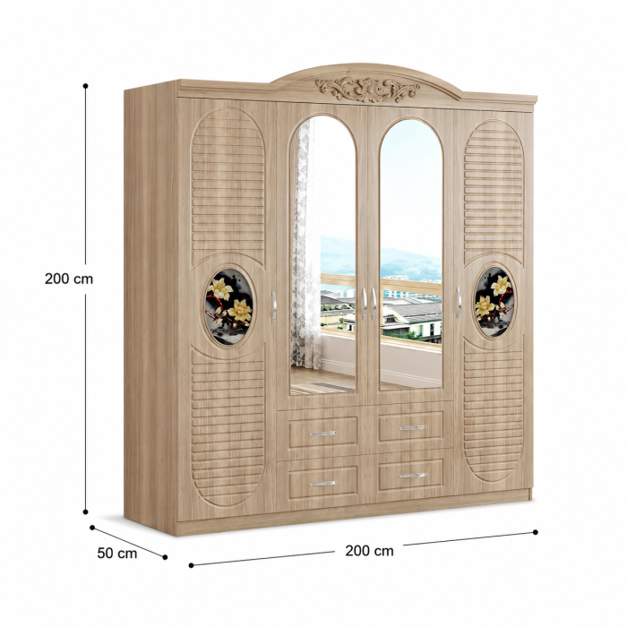 Dulap ZQE 026 MDF - 4U+2S, 200x50x200 cm [6]