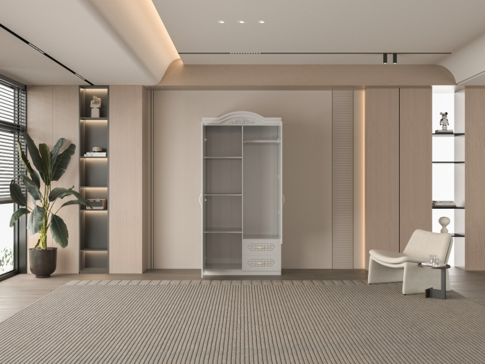 dulap 2 uși alb 100x50x200 cm [3]