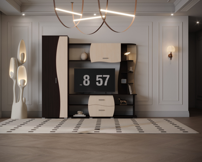 Living Kapri Ro Wenge+Mesteacan 225x45x192 cm [1]